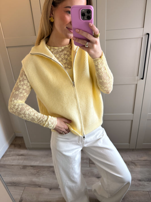 Zipper spencer | Jula | Lichtgeel