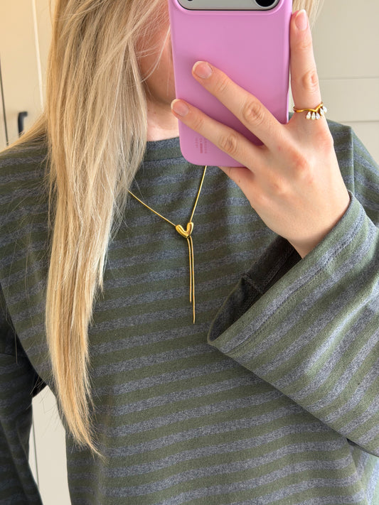 Ketting | Y-heart | Goud
