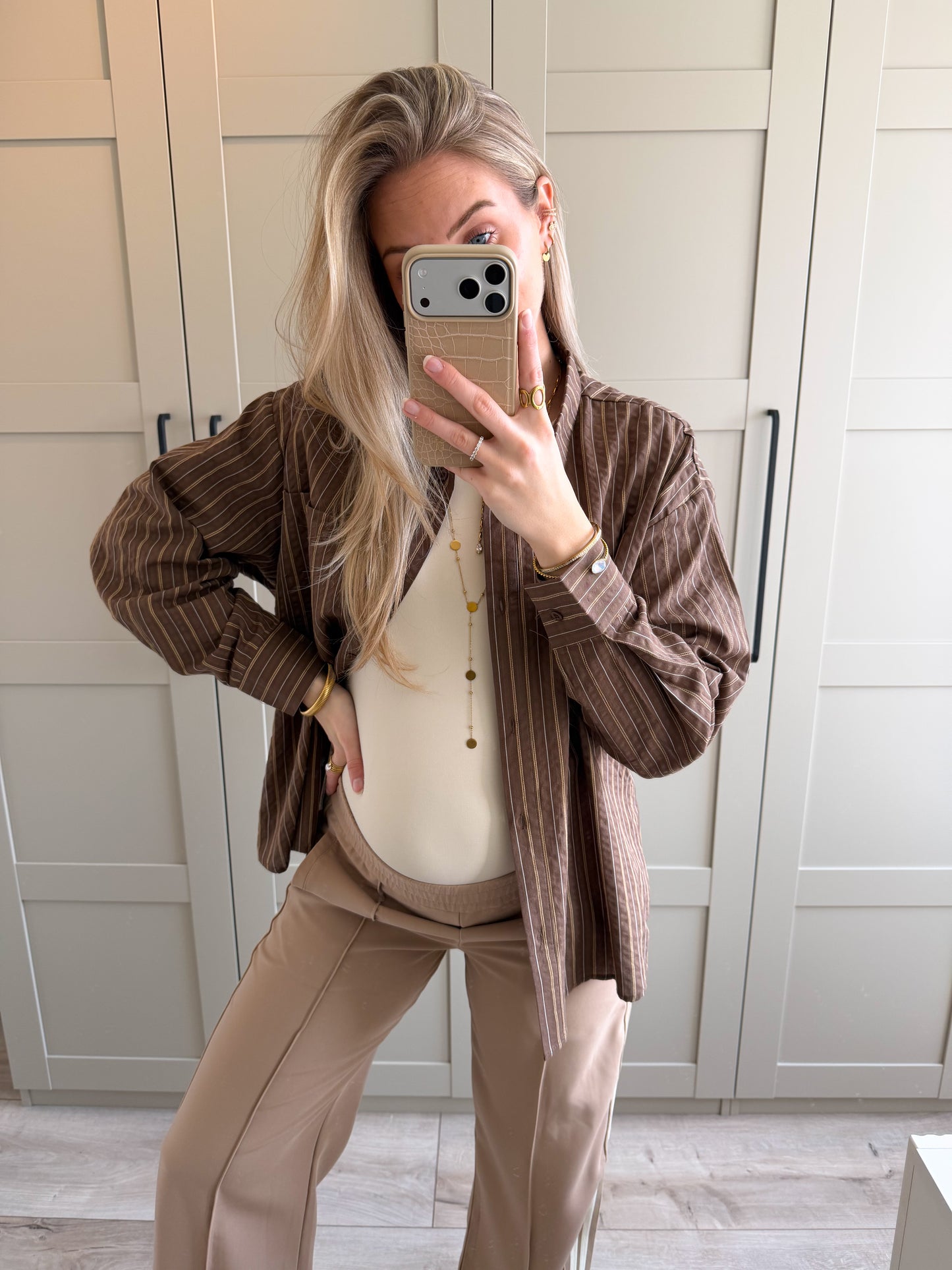 Blouse | Noor | Bruin