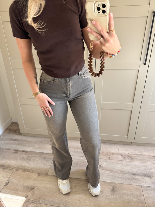 Wide leg jeans Tall | Ayla | Denim bruin