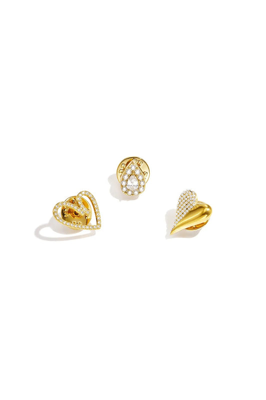 Broches | Hearts | Goud