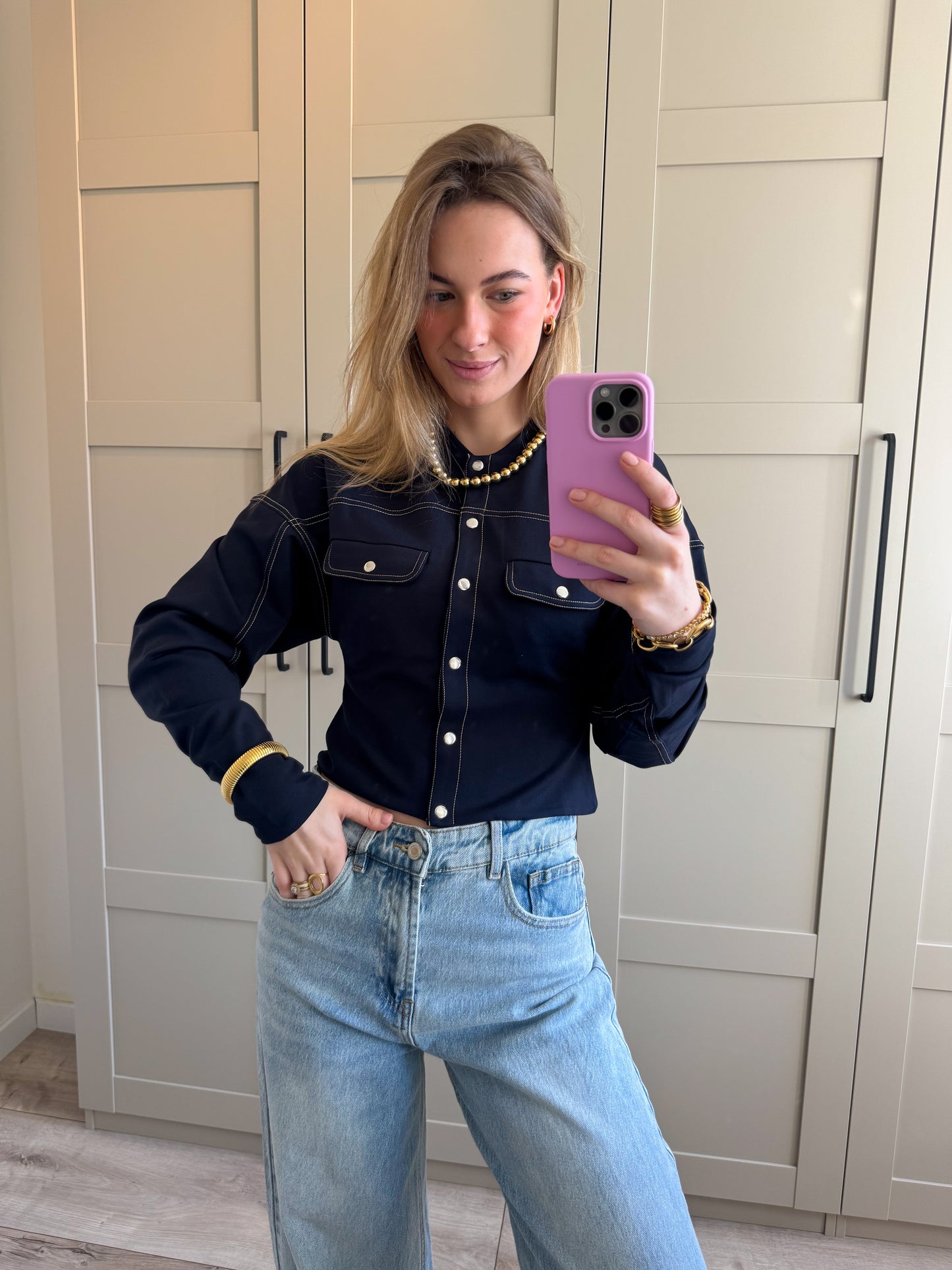Blouse | Mara | Donkerblauw