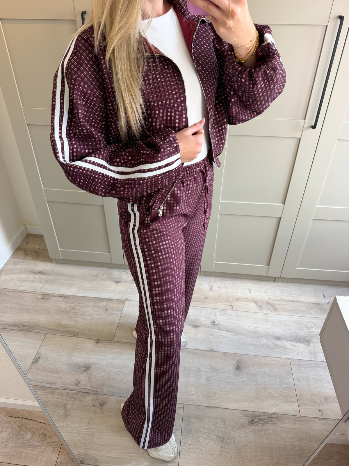 Wide leg broek | Michelle | Bordeaux