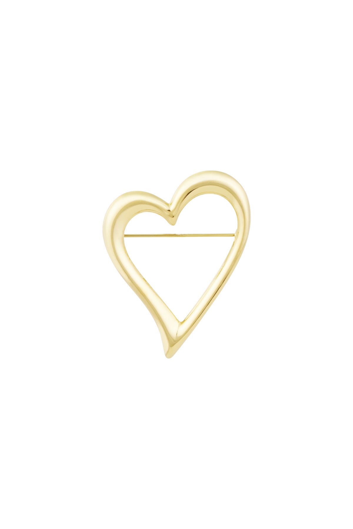 Broche | Open heart | Goud