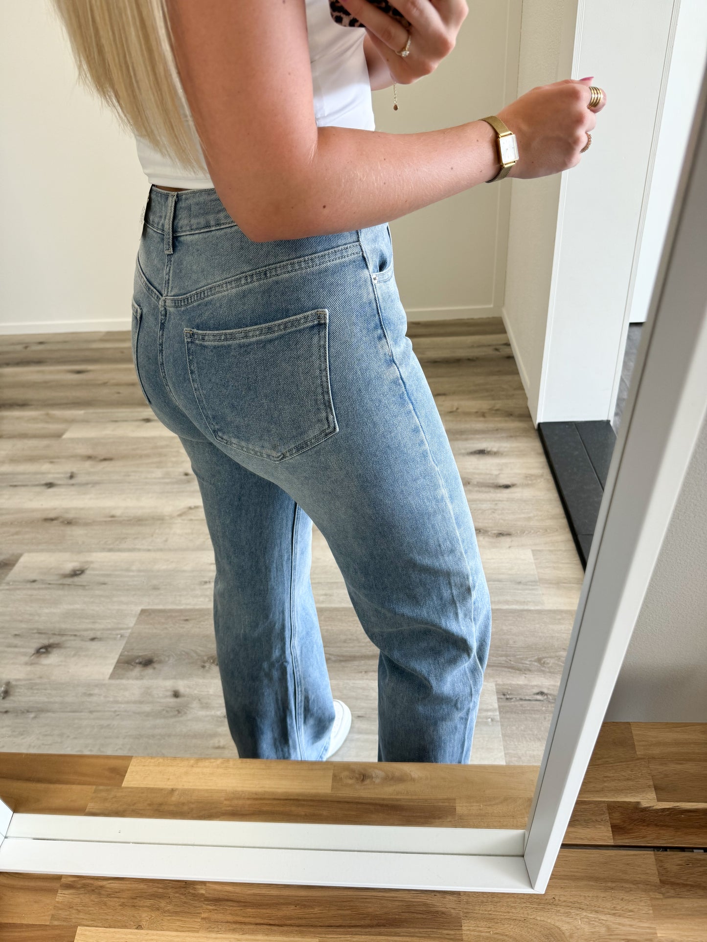 Wide leg jeans | Fenna | Blauw denim