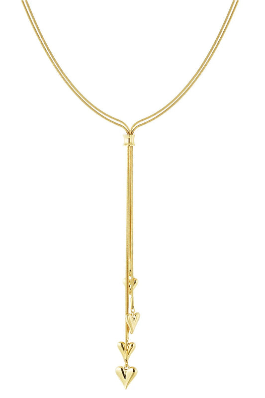 Ketting | Y-hearts | Goud